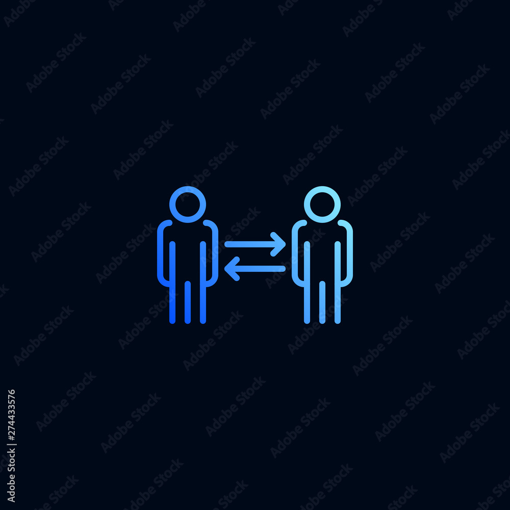 Mutual help line icon. Vector illustration in linear style. Mutual help line icon. Vector illustration in linear style.