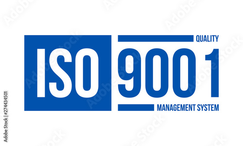 iso 9001 quality management system, vector illustration isolated on white background