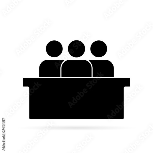 Jurors icon symbol with shadow