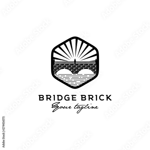 bridge brick logo design