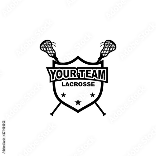lacrosse team badge logo design