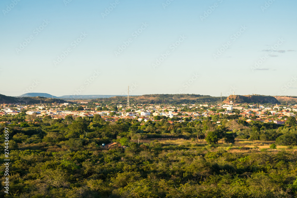 Cityscape of Oeiras from the top of a hill - Piaui state, Brazil