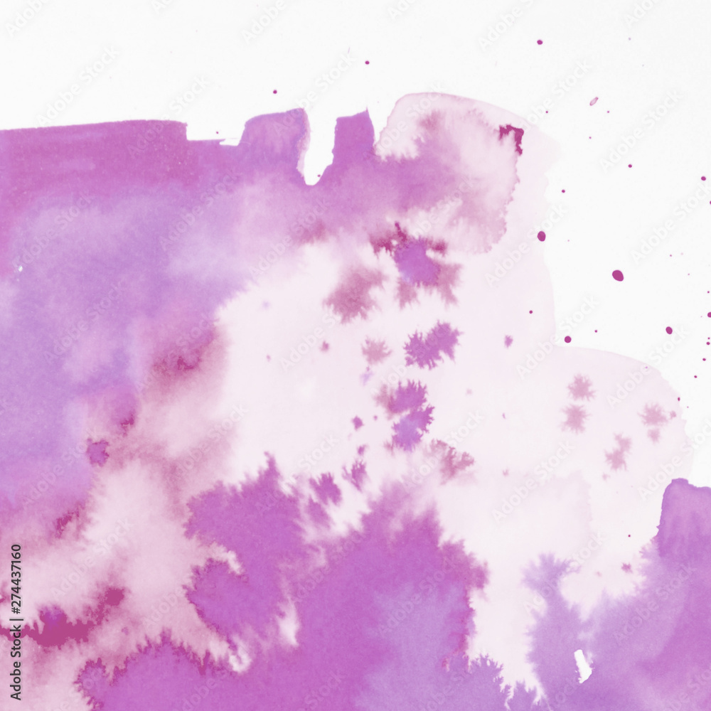 Obraz premium Abstract pink watercolor splash on white background