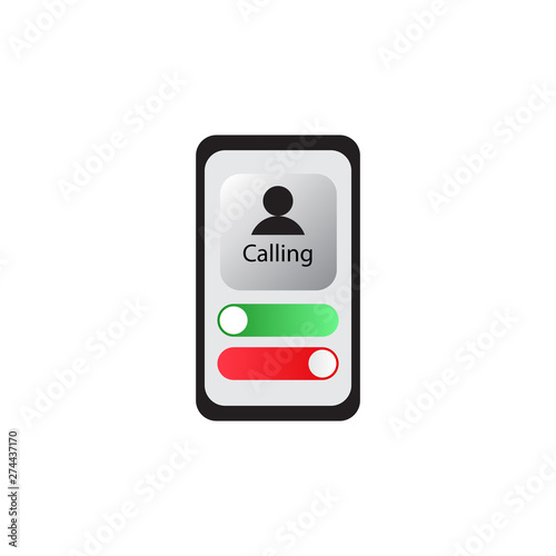 Generic Incoming Phone Call Screen User Interface UI Vector