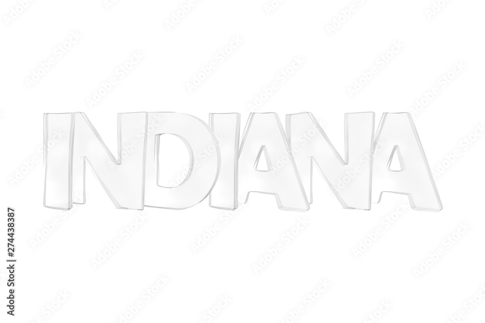 Indiana. Isolated USA state names. Indiana. Isolated USA state names.