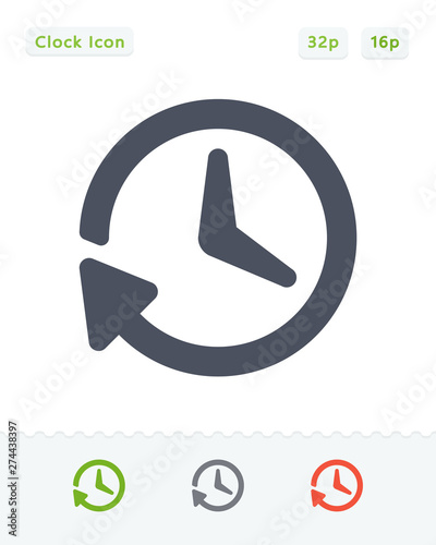 Arrow Clock - Sticker Icons