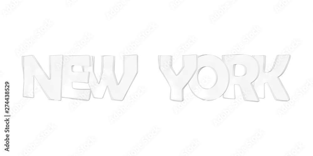 New York. Isolated USA state names. New York. Isolated USA state names.
