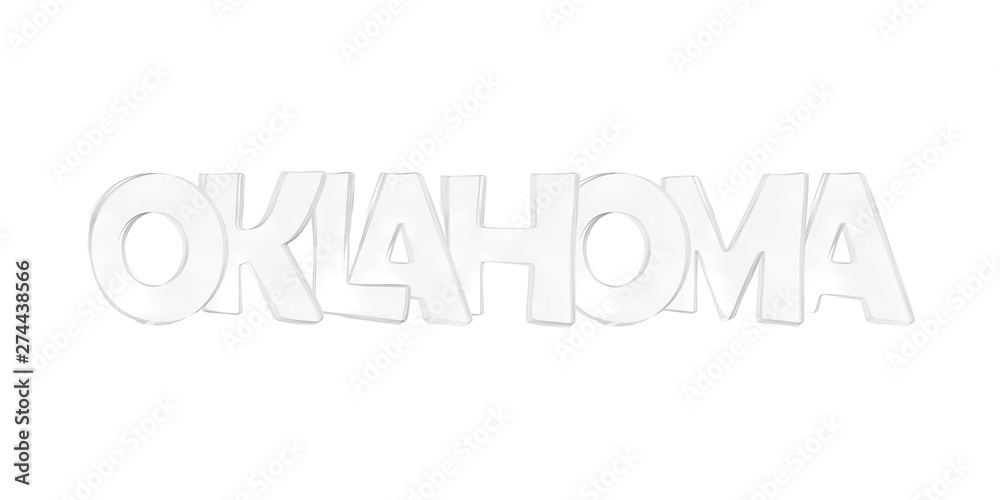 Oklahoma. Isolated USA state names.