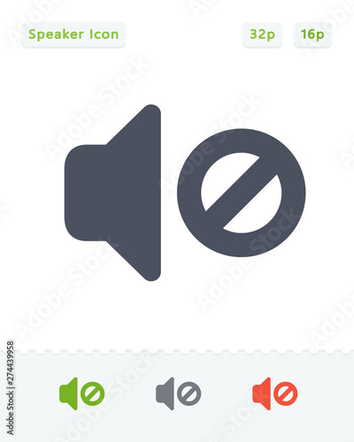 Muted Speaker - Sticker Icons