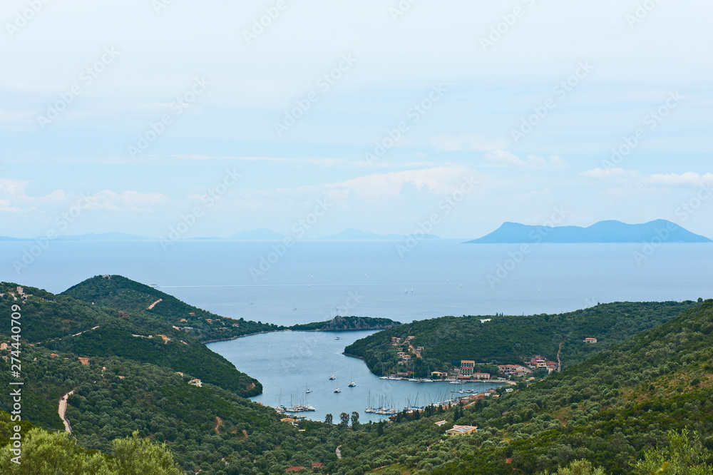 View on the beautiful place Sivota in the Lefkada island. Greece.