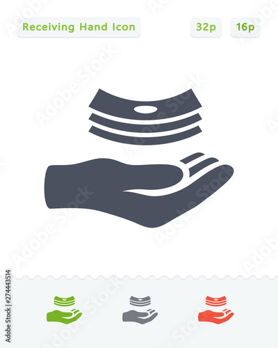 Hand Receiving Cash - Sticker Icons