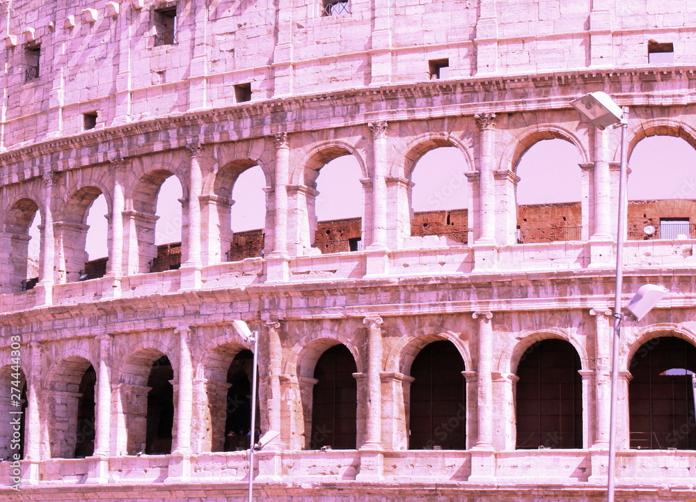 Obraz premium Colosseum in Rome - Flavian Amphitheatre closeup, Italy, Europe.