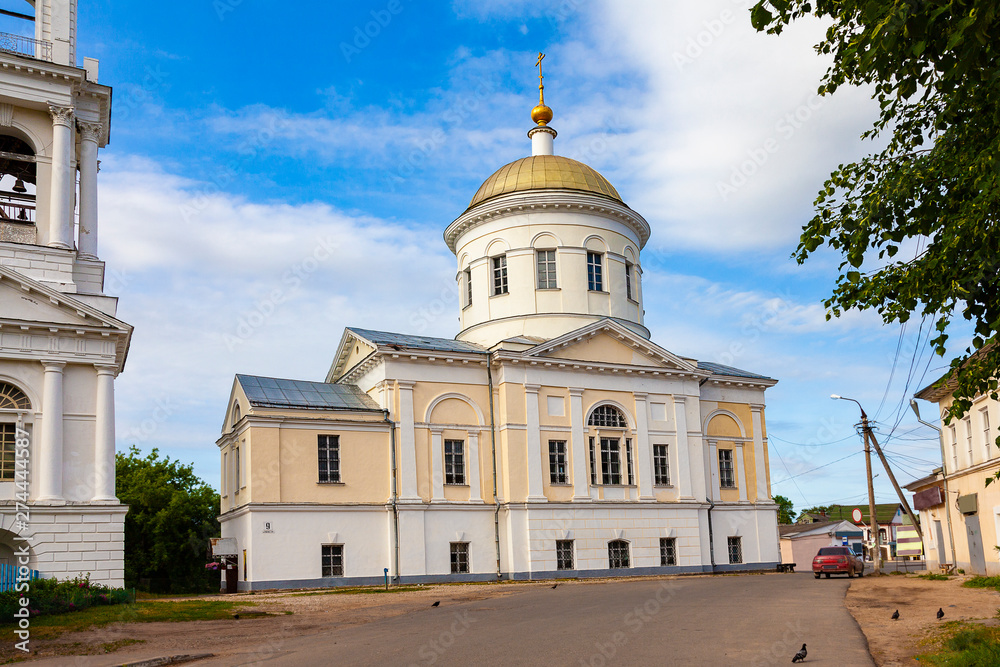 Stone Orthodox Church in the center of Torzhok (Russia)