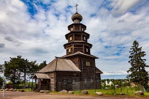 Old wooden church in the Tver region (Russia)