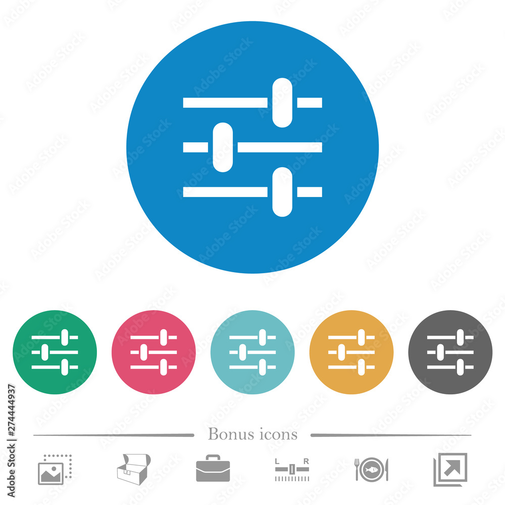 Adjustment flat round icons Adjustment flat round icons