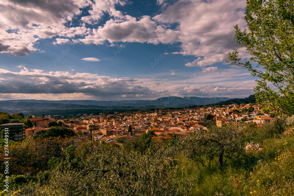 Naklejka premium città di Dorgali in Sardegna