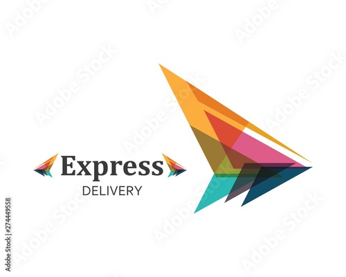 Arrow vector illustration icon Logo of delivery and logistic  business Template