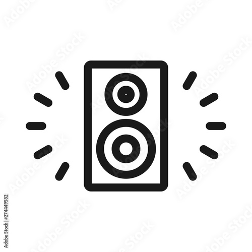 loudspeakers - minimal line web icon. simple vector illustration. concept for infographic, website or app.