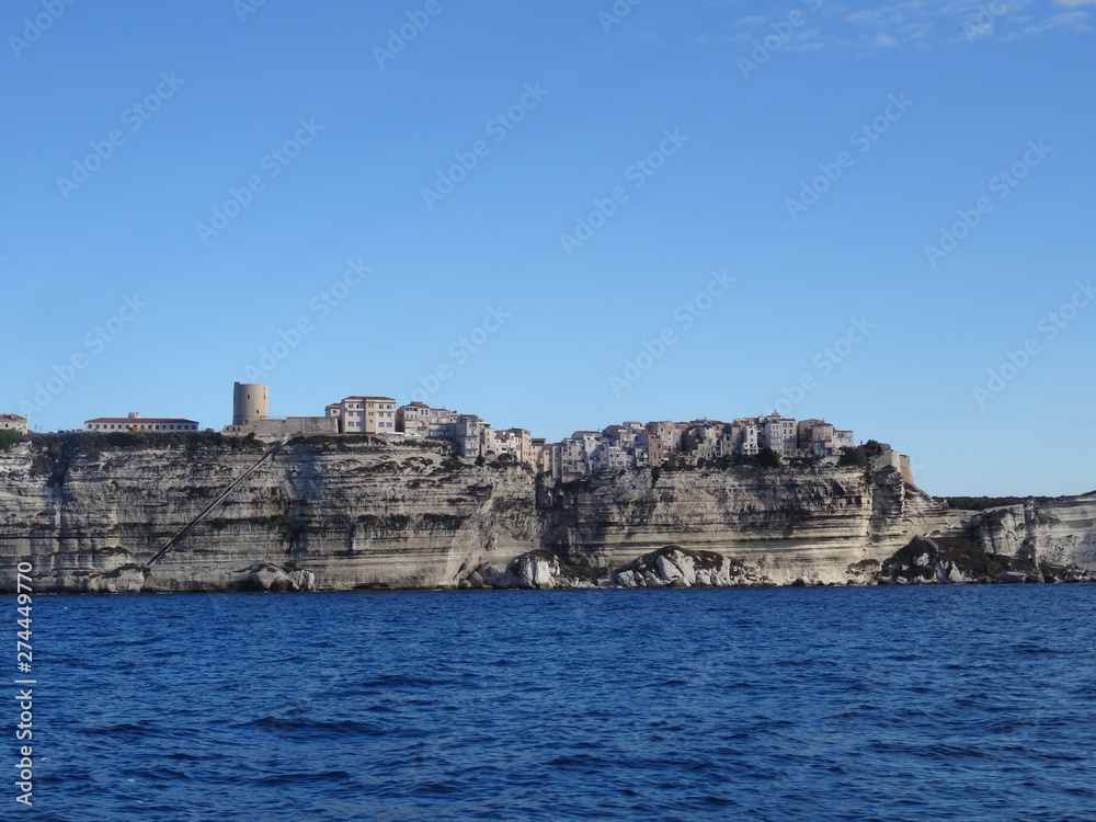 Bonifacio vue de la mer