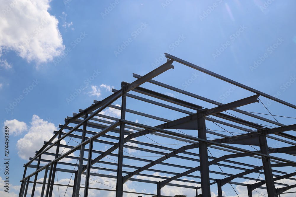 Commercial building, trade hall under construction Commercial building, trade hall under construction