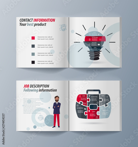 Set of brochures for marketing the promotion goods and services on market