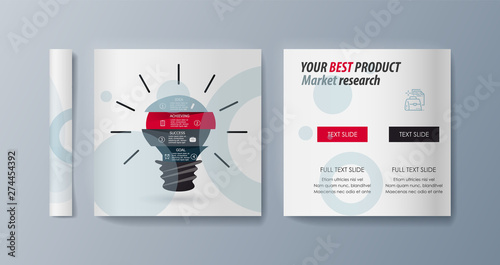 Set of brochures for marketing the promotion goods and services on market