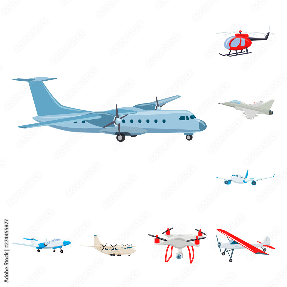 Vector design of plane and transport logo. Collection of plane and sky vector icon for stock. Vector design of plane and transport logo. Collection of plane and sky vector icon for stock.