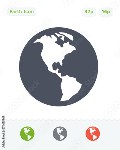 American Continents On Earth - Sticker Icons