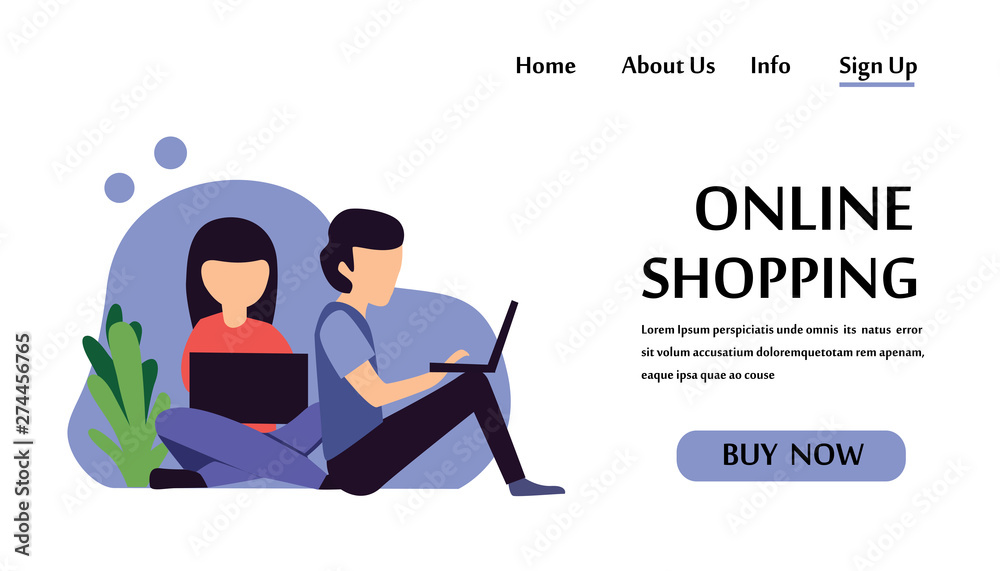 Web page design templates for online shopping and digital marketing. Modern vector illustration concepts for website and mobile website development Web page design templates for online shopping and digital marketing. Modern vector illustration concepts for website and mobile website development