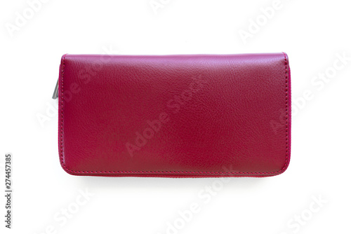 Scarlet leather women's wallet keep money, credit card for payment.