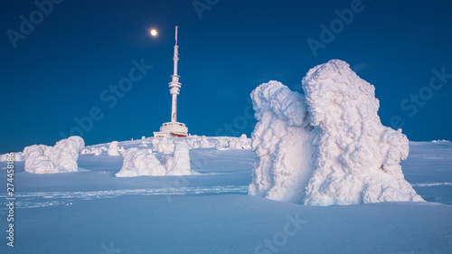 Winter in Jeseniky Mountains in czech repbulic 2018 photo