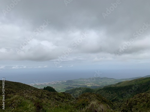 clouds over mountains