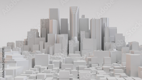 White city layout. 3D render