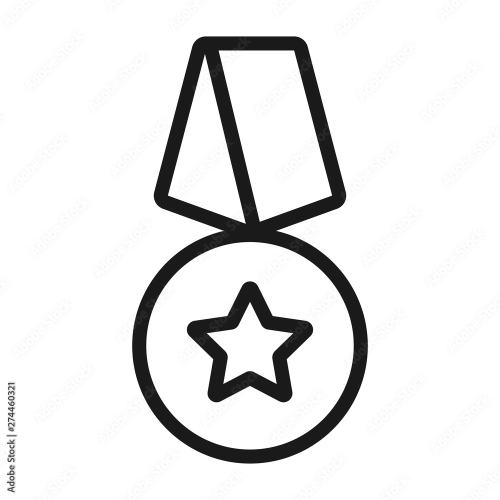 medal award - minimal line web icon. simple vector illustration. concept for infographic, website or app. medal award - minimal line web icon. simple vector illustration. concept for infographic, website or app.