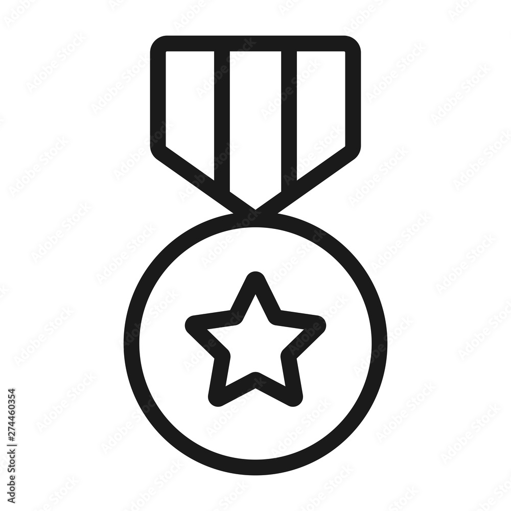 medal award - minimal line web icon. simple vector illustration. concept for infographic, website or app. medal award - minimal line web icon. simple vector illustration. concept for infographic, website or app.