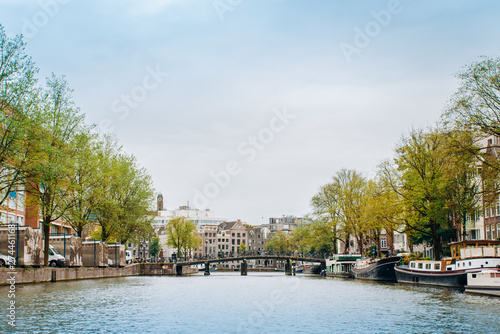 Amsterdam, Netherlands September 5, 2017: canals and rivers. City landscape. Tourist place. Sights. © EwaStudio
