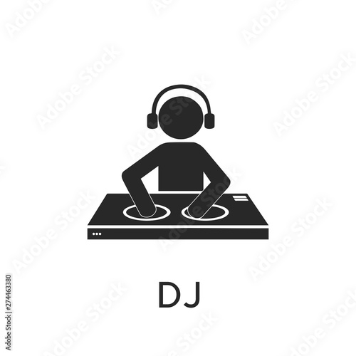dj icon vector symbol sign