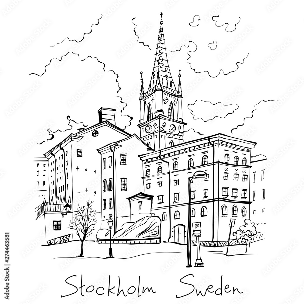 Riddarholmen in Stockholm, Sweden
