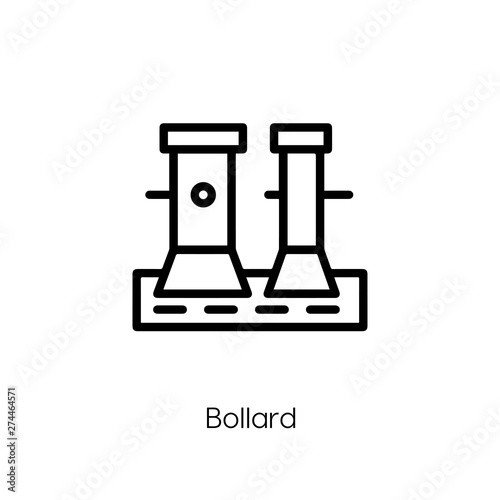 bollard icon vector symbol sign
