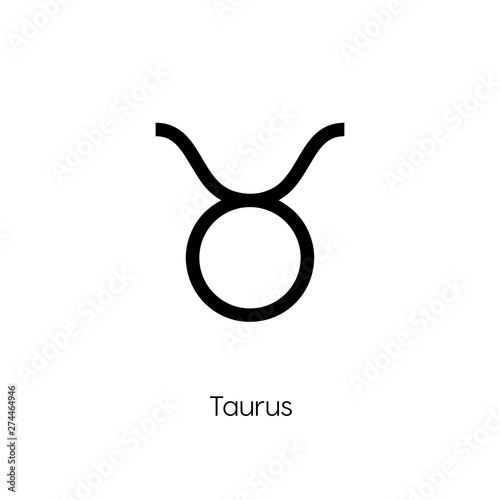 taurus icon vector symbol sign