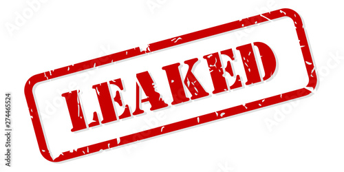 Leaked Rubber Stamp Vector