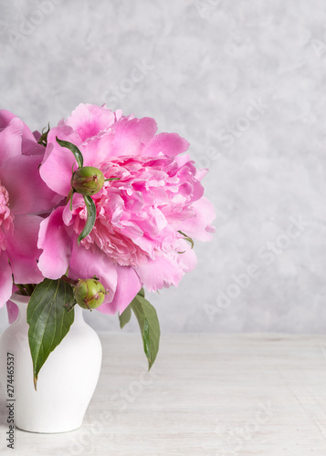 Bouquet of pink peonies