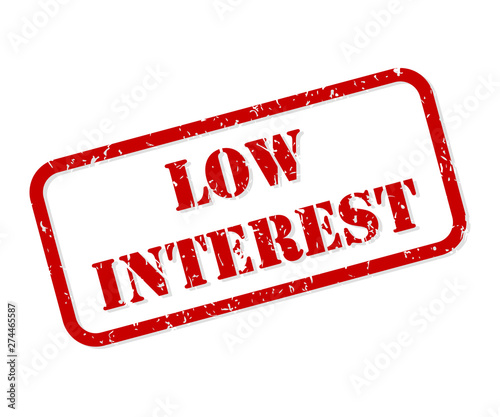 Low Interest Rubber Stamp Vector