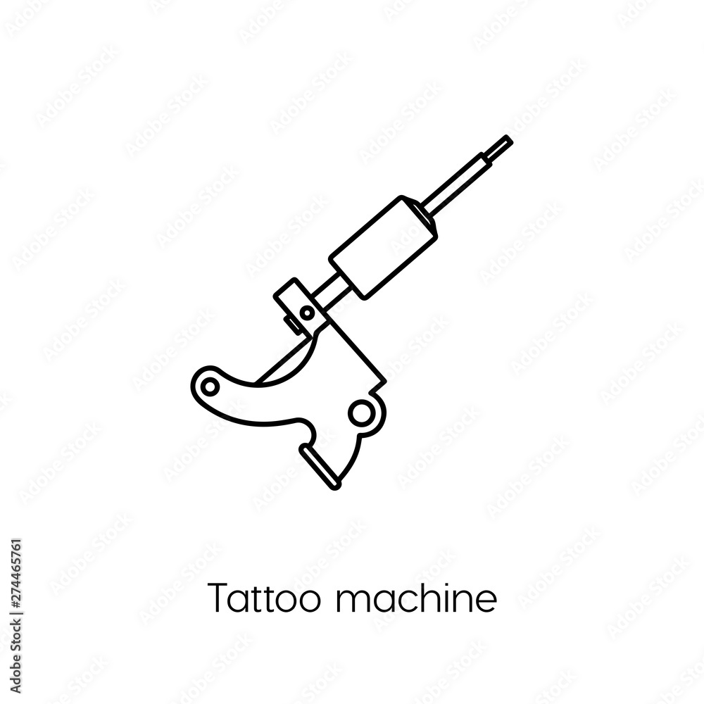 tattoo machine icon vector symbol sign