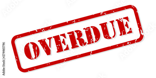 Overdue Rubber Stamp Vector