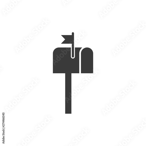 Mail box icon template black color editable. Mail box symbol Flat vector sign isolated on white background. Simple logo vector illustration for graphic and web design.