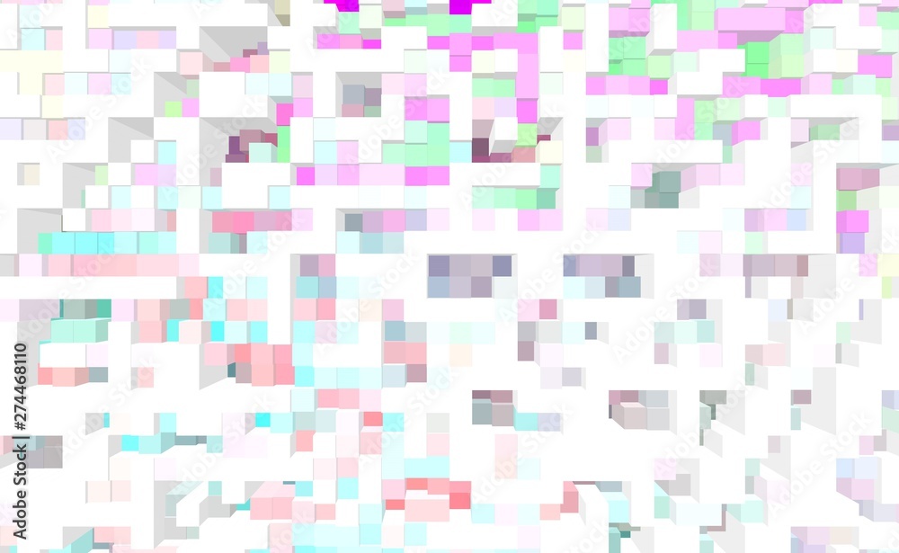 Abstract cube 3d extrude background, extruded square.