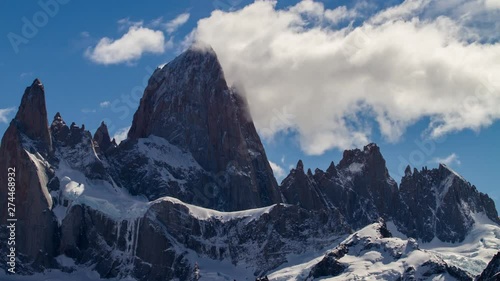 Timelapse of Mount Fitz Roy, El Chalten, Patagonia, Argentina