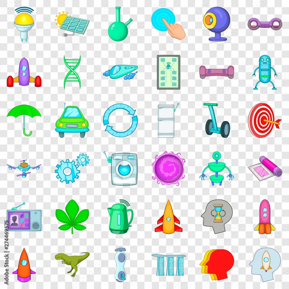 Scientist icons set. Cartoon style of 36 scientist vector icons for web for any design Scientist icons set. Cartoon style of 36 scientist vector icons for web for any design