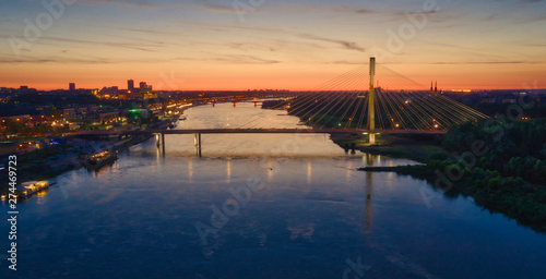 Fotografija Vistula River in Warsaw Poland